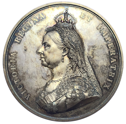 1887 Golden Jubilee of Queen Victoria Historical Medallion by J E Boehm Obverse