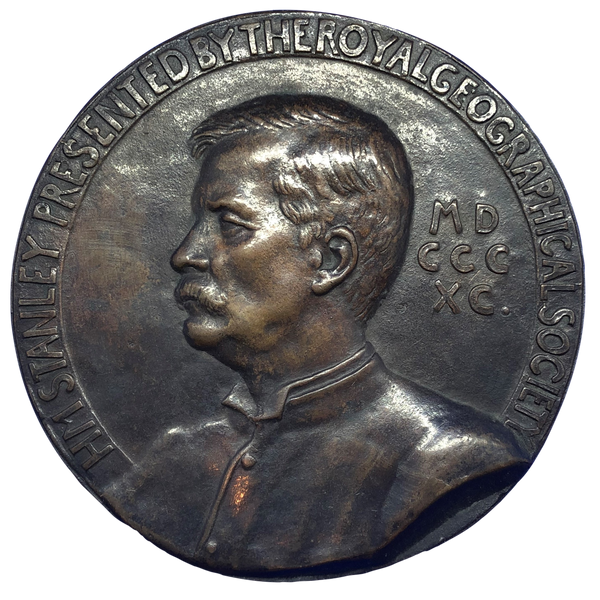 1890 Royal Geographic Society, Stanley Medal by E Halle Obverse