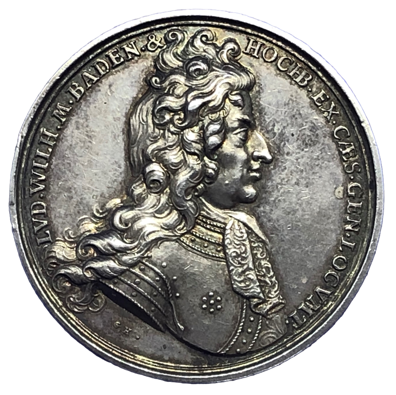 1691 Louis William, Victory against Turkey Historical Medallion by G Hautsch