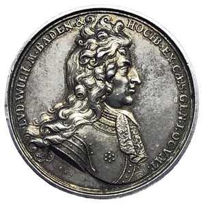 1691 Louis William, Victory against Turkey Historical Medallion by G Hautsch